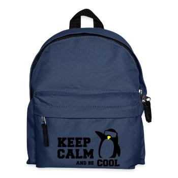 penguin keep calm - Kids' Backpack - navy - Front