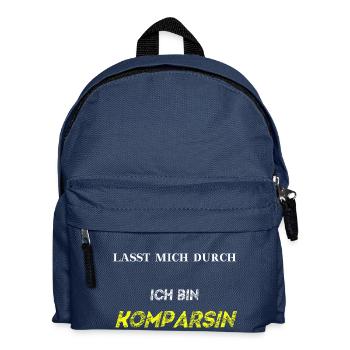 Lasst mich durch ich bin Komparsin Geschenkidee - Kinder Rucksack - Navy - Vorne