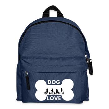 Dogs love with people (Black background) - Kids' Backpack - navy - Front