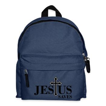 Jesus saves - Kids' Backpack - navy - Front
