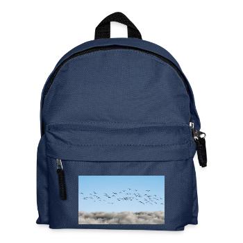 Über den Wolken Vögel - Kinder Rucksack - Navy - Vorne