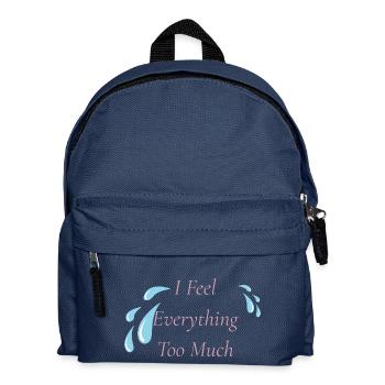 I Feel Everything Too Lot T-shirt – Soft Girl - Sac à dos Enfant - bleu marine - Devant