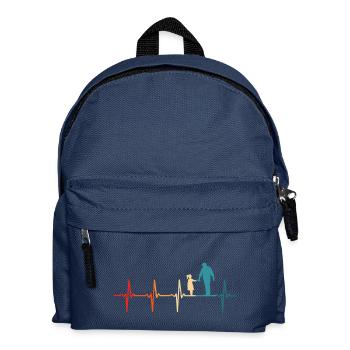 Père et fille battement de cœur grand-père et petite-fille - Sac à dos Enfant - bleu marine - Devant