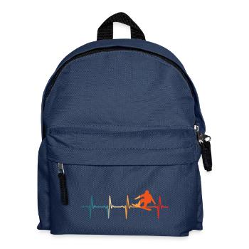 Battement de cœur du snowboard Snowboard - Sac à dos Enfant - bleu marine - Devant