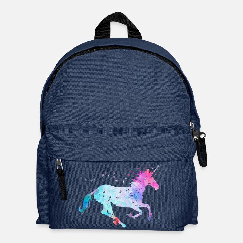 Einhorn mit Glitzer - Kinder Rucksack - Navy