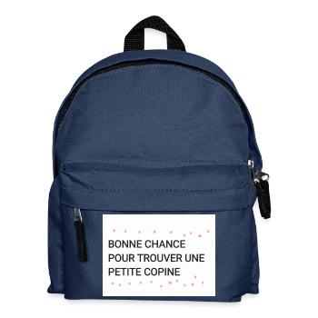 Bonne chance pour trouver une petite copine - Sac à dos Enfant - bleu marine - Devant