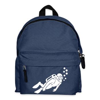 Silhouette de plongeur Plongée - Sac à dos Enfant - bleu marine - Devant