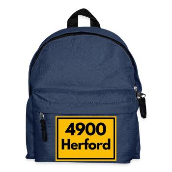 Ortsschild - damals Retro alte PLZ 4900 Herford - Kinder Rucksack - Navy - Vorne