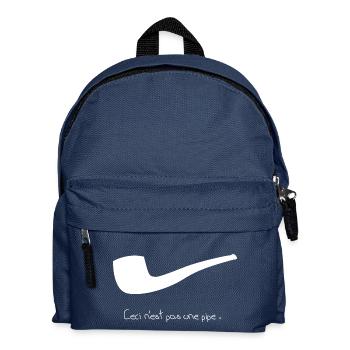 ceci n'est pas une pipe. - Kinder Rucksack - Navy - Vorne