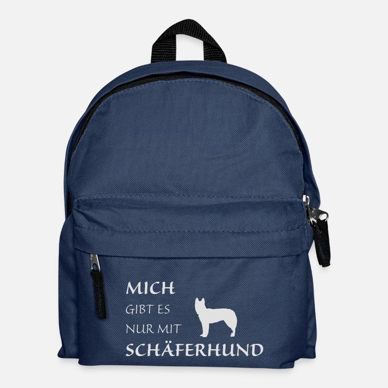 Nur mit Schäferhund - Kinder Rucksack - Navy