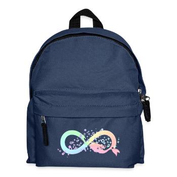 Meerjungfrau mermaid Infinty Unendlichkeit endlos - Kinder Rucksack - Navy - Vorne