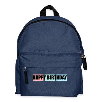 anniversary. HAPPY BIRTHDAY. Happy birthday. - Kids' Backpack - navy - Front
