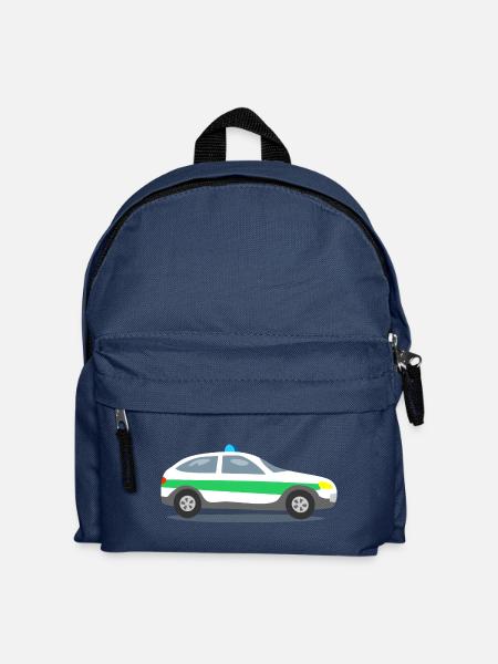 Car with blue lights - Kids' Backpack - navy