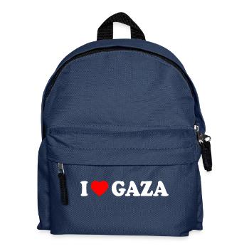 I love gaza - Kinder Rucksack - Navy - Vorne