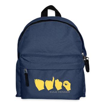 Aino with mustard yellow colour - Kids' Backpack - navy - Front