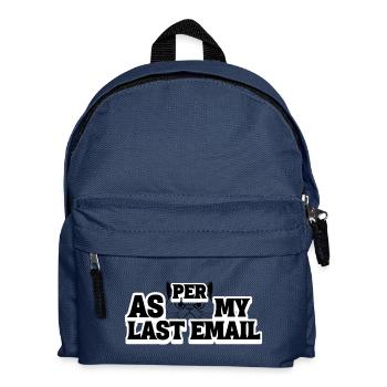 Laut meiner letzten E-Mail - Kinder Rucksack - Navy - Vorne