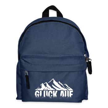 Glueck auf Berg - Kinder Rucksack - Navy - Vorne