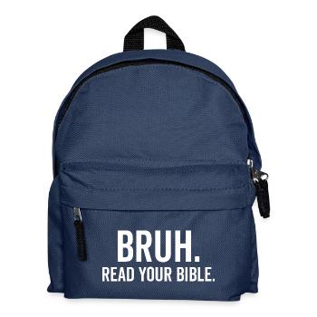 Bruh Read Your Bible - Kids' Backpack - navy - Front