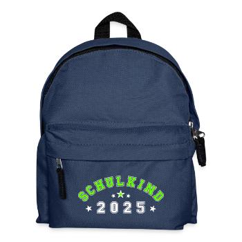 Schulkind 2025 - Geschenk Einschulung 2025 - Kinder Rucksack - Navy - Vorne