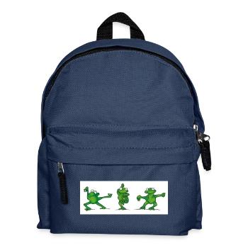 Sei kein Frosch - mach Tai Chi - Kinder Rucksack - Navy - Vorne