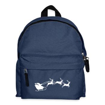 Père Noël avec traîneau - Sac à dos Enfant - bleu marine - Devant
