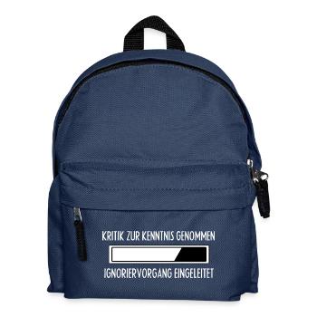 Kritik zur Kenntnis Ignoriervorgang - Kinder Rucksack - Navy - Vorne