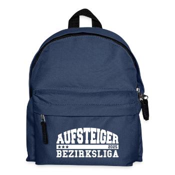 Aufsteiger 2025 Bezirksliga Aufstieg Fußball - Kinder Rucksack - Navy - Vorne