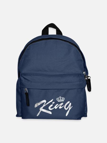 King Partnerlook King & Queen Geschenk - Kinder Rucksack - Navy