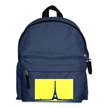 Eiffel Tower in abstract - Kids' Backpack - navy - Front