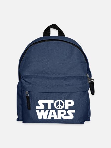 Peace / Stop wars / Geschenkidee - Kinder Rucksack - Navy
