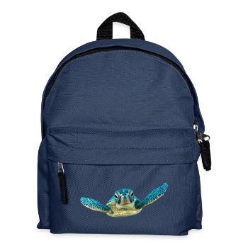 turtle schildkroete tiere animals10 - Kinder Rucksack - Navy - Vorne