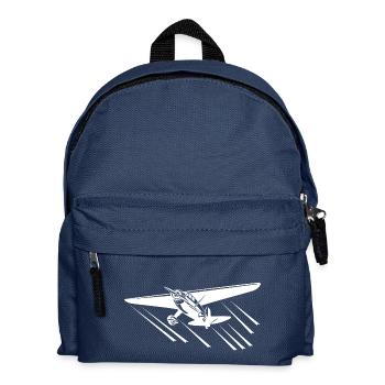 Outline sport plane - Kids' Backpack - navy - Front