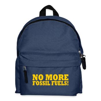 No more fossil fuels - Kinder Rucksack - Navy - Vorne