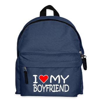 I love my boyfriend - Kids' Backpack - navy - Front