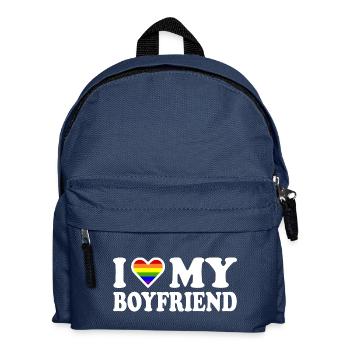 I love my boyfriend - Kids' Backpack - navy - Front