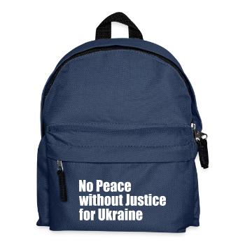 No peace without justice for ukraine - Kids' Backpack - navy - Front