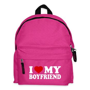 I love my boyfriend - Kinder Rucksack - Fuchsia - Vorne
