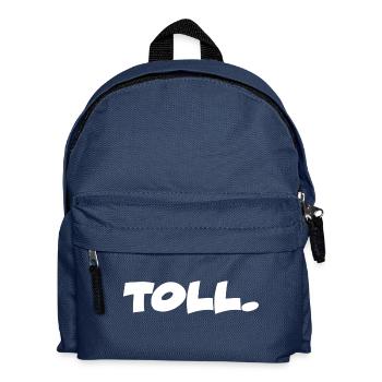 Toll. lustiger Spruch mit Humor und Ironie - Kinder Rucksack - Navy - Vorne