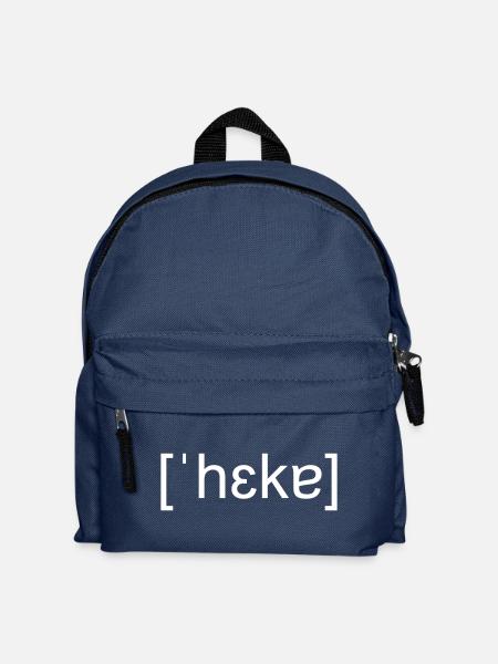 Hacker, phonetische Schreibweise, weiß - Kinder Rucksack - Navy