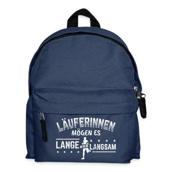 Laufen Läufer Lauf Shirt Läuferinnen Lange - Kinder Rucksack - Navy - Vorne