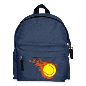 tennis ball flame fireball302 - Kids' Backpack - navy - Front
