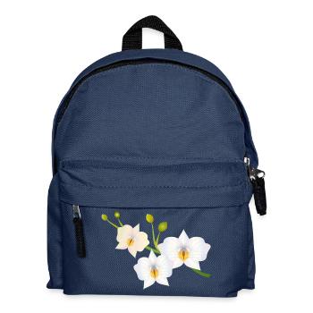fleurs fines d’orchidées opalescentes - Sac à dos Enfant - bleu marine - Devant
