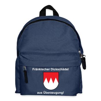 Fränkischer Dickschädel - Kinder Rucksack - Navy - Vorne