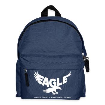 Adler Krafttier – Spirituelles Totemtier Design - Kinder Rucksack - Navy - Vorne