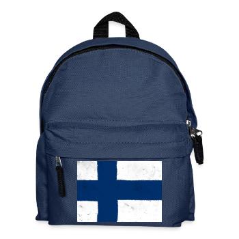 Flagge von Finnland – Skandinavische Einfachheit - Kinder Rucksack - Navy - Vorne