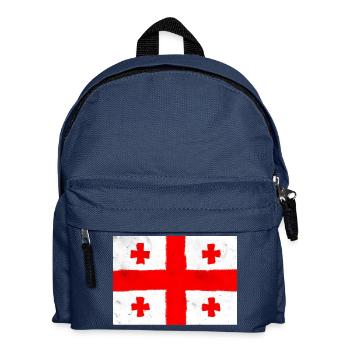 Flagge Georgiens – Kreuz und Tradition - Kinder Rucksack - Navy - Vorne