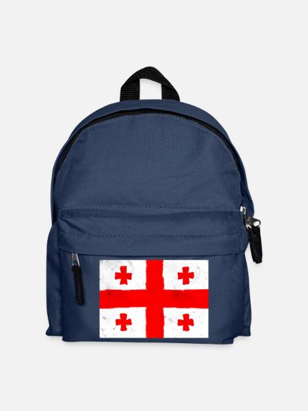 Flag of Georgia – Cross and Tradition - Kids' Backpack - navy
