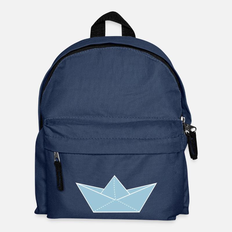 papier origami boot - Kinder Rucksack - Navy