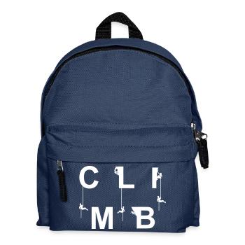 Klettern climb Bergsteiger Gipfelstürmer Geschenk - Kinder Rucksack - Navy - Vorne
