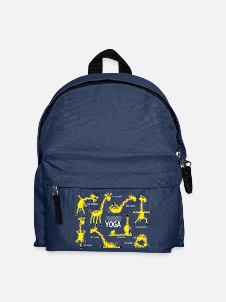 Yoga Giraffe - Kinder Rucksack - Navy